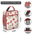 thumbnail image 3 of Hen Insulated Lunch Bag Box Men Reusable Lunch Tote Bag Fit Most Bento Boxes Cooler Tote Bag Office Hiking, 3 of 6