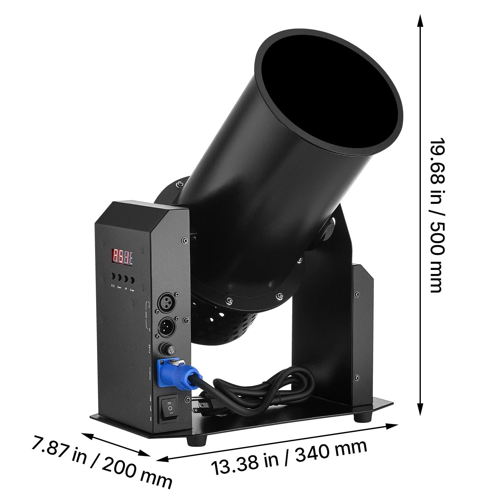 Electric Confetti Machine, 1500W Powerful Output Confetti Cannon Launcher, Manual & Remote Control, Portable Confe-tti Shooter for Wedding Christmas Party Event Show Stage Night Club