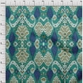 thumbnail image 4 of oneOone Cotton Cambric Teal Green Fabric Asian Ikat Sewing Material Print Fabric By The Yard 56 Inch Wide, 4 of 4