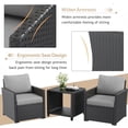 thumbnail image 5 of AECOJOY 7 Pieces Outdoor Furniture Set with Two Storage Boxes, Rattan Wicker Sectional Sofa Couch Patio Conversation Set, Black & Gray, 5 of 6