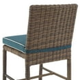 thumbnail image 3 of Crosley Furniture Bradenton 19.75" Fabric Dining Chair in Navy/Brown (Set of 2), 3 of 11