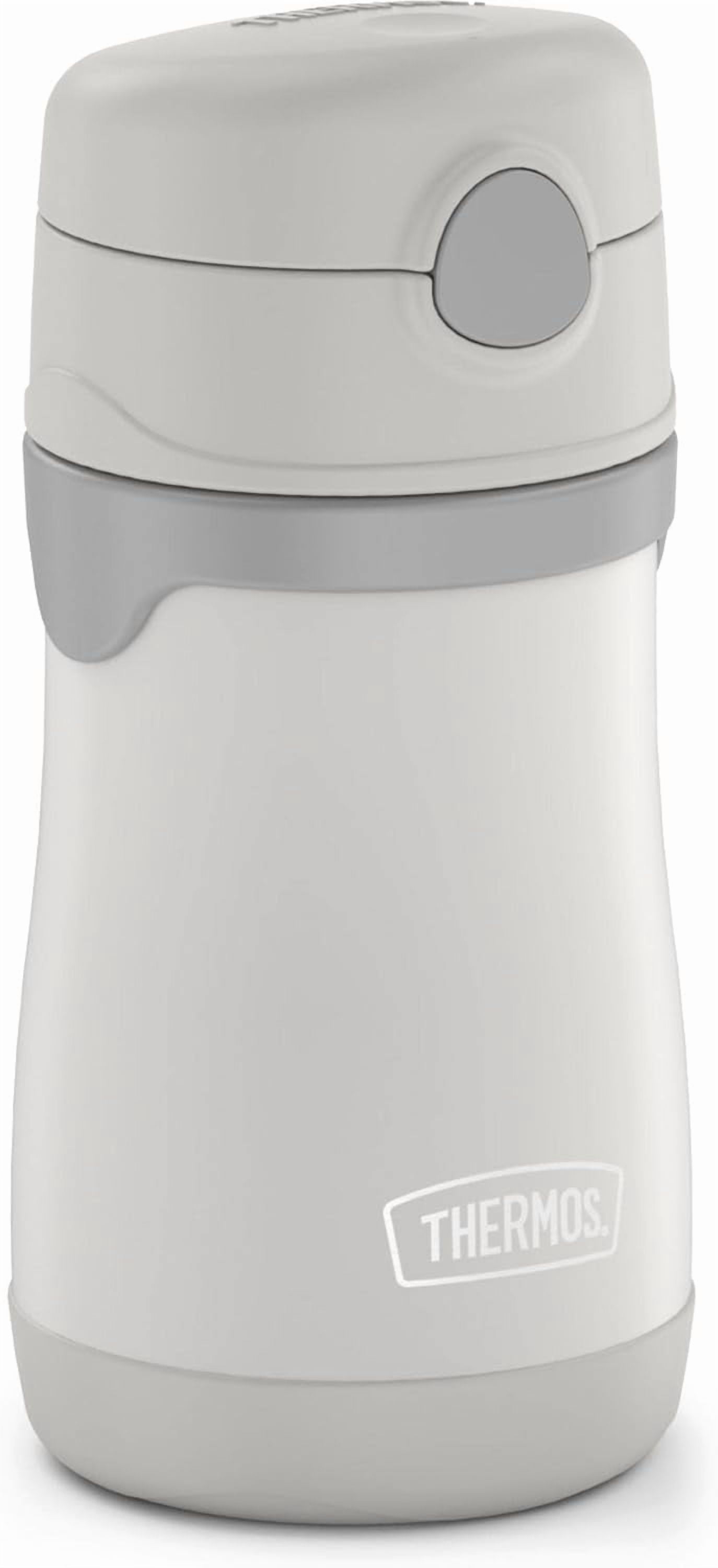 General Baby 10 oz. Stainless Steel Bottle with pop-up straw, Elephants