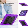 thumbnail image 4 of Case for iPad Air 5th Generation / iPad Air 4th Generation 10.9 inch with Screen Protector, 360 Degree Rotating Kickstand Hand Strap Shockproof Cover with Shoulder Strap, Purple, 4 of 7