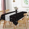 thumbnail image 5 of Tchckioa Halloween Ghost Tablecloth,60x70 Inch Stain Proof Table Cover for Kitchen Party Decor(White and Black), 5 of 6