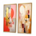 thumbnail image 3 of Designart "Serendipitous Circular Geometric Serenity I" Modern Geometric Framed Wall Art Set Of 2 - Modern Gold Gallery Wall Frame Set For Home Decor, 3 of 6