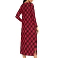 thumbnail image 7 of Hvot&aat Zipper Front Robes for Women Christmas Print Long Sleeve Nightgown Holiday Loungewear, 7 of 7