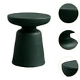 thumbnail image 2 of Lipstore Small End Table Minimalistic Round Coffee Table for Bathroom NightStand Dorm Deep Green, 2 of 8