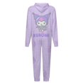 thumbnail image 5 of Kuromi And My Melody Unisex Onesie Pajamas Zipper Jumpsuit Hooded One Piece Sleepwear for Family Mens Womens, 5 of 7