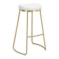 thumbnail image 1 of Tabouret de Bar en Similicuir Blanc 30,5 Po (Lot de 2), 1 of 6
