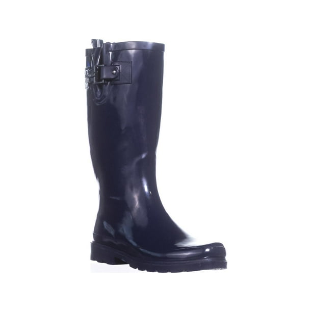 nautica black rain boots
