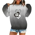 thumbnail image 1 of Moda mujer manga larga cuello redondo señoras impresas señoras sudadera Tops blusa Pompotops gfhjh9517, 1 of 4