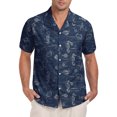 thumbnail image 5 of GIRUNS Men's Hawaiian Beach Short Sleeve Button Down Shirt Tropical Cuban Collar Casual Shirt, 5 of 7