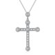 thumbnail image 1 of Collar de plata esterlina S925, collar de cruz de hip-hop para mujer, joyería de plata, 1 of 5