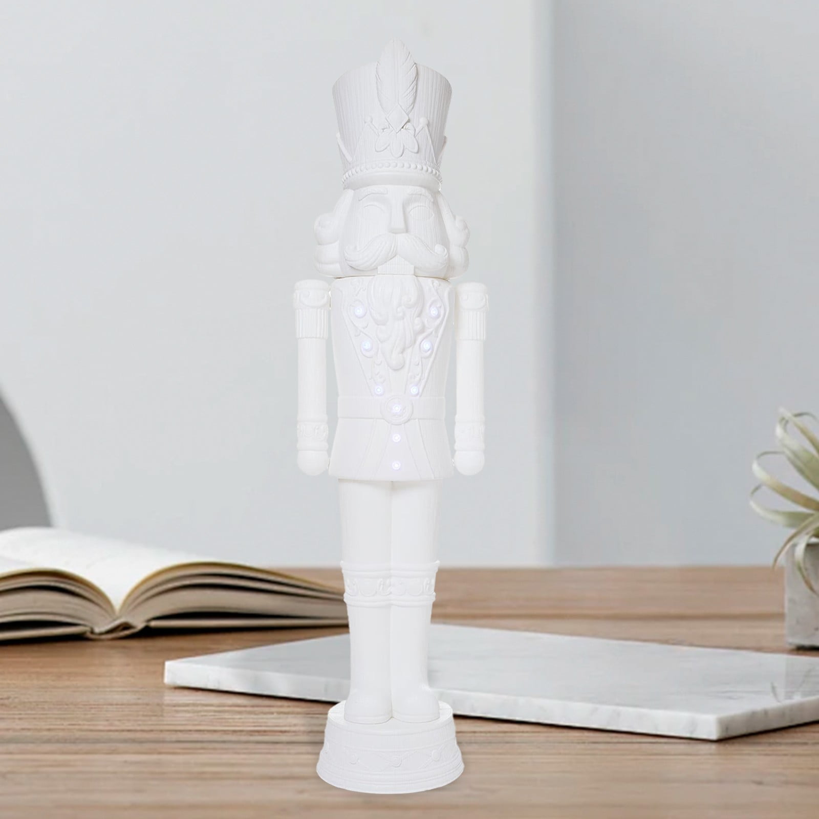 7.87”White Nutcracker Christmas Decoration,Paint it Yourself Light