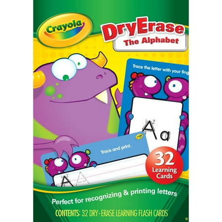 Crayola D/erase Flash Card-abc, 10p