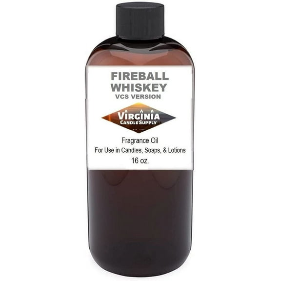 Fireball Whiskey Fragrance Oil 16 oz Bottle for Candle Making, Soap Making, Tart Making, Room Sprays, Lotions, Car Fresheners, Slime, Bath Bombs, Warmers