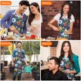 thumbnail image 4 of Pioneer Flower Floral Print Pattern Apron for Women and Men, Cotton Linen Waterproof with Pockets, Adjustable, 33x27 Inch for Kitchen, Gardening, BBQ, Salon, 4 of 6
