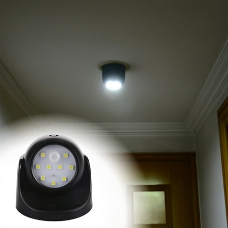 

Musatteng Smart Home Gadgets for Bedroom Revolutionary 9LED Motion Sensor Light: Energy Saving 360 Rotating Automatic Work Lamp For Enhanced BLACK