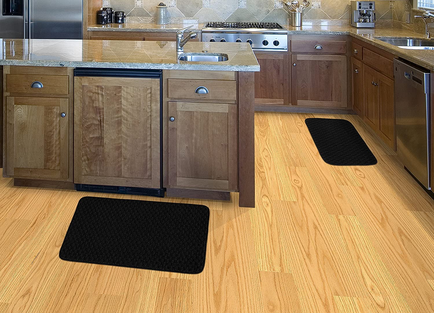 Easy To Clean Washable Kitchen Rug W Skid Resistant Rubber Backing 2 Pack Walmartcom Walmartcom