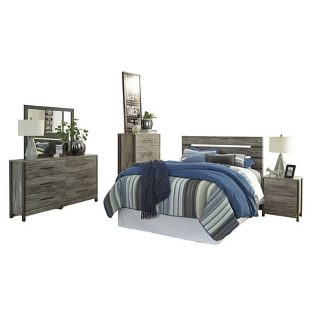 Ashley Furniture Cazenfeld 5 Pc E King Panel Bedroom Set W Chest Black Gray