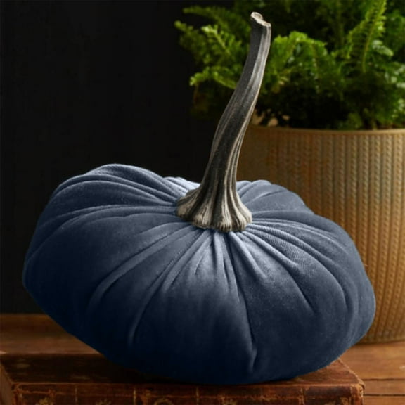 Halloween Artificial Pumpkins Fake Artificial Velvet 11cm Large Pumpkins for Fall Harvest, Thanksgiving, Christmas Party Decoration