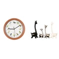 thumbnail image 1 of Reloj de pared con forma de jirafa y pájaro cantor, estatua de cerámica colgante, decoración para cocina, hogar, oficina, escritorio, estantería, dorm, 1 of 8