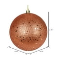 thumbnail image 2 of Vickerman 4.75" Coral Sequin Ball Ornament, 4 per Bag, 2 of 3