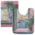 thumbnail image 7 of Yayeee Bath Rugs for Bathroom Floor Set of 2 Non Slip Fluffy Soft Absorbent Mat, Green Window Sea, 7 of 7
