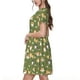thumbnail image 2 of Disketp Shiba Inu Dog And Flower para Vestido de Manga Corta para Mujeres, Vestidos de Verano para Mujeres, Casual y Holgado para la Playa, 2 of 6
