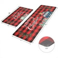 thumbnail image 3 of Merry Christmas Kitchen Rugs Set of 2, Farmhouse Red Buffalo Plaid Kitchen Floor Mat, Non Slip Anti Fatigue Kitchen Mats for Floor, Cushioned Kitchen Rug Set Christmas Decorations for Home, 3 of 6