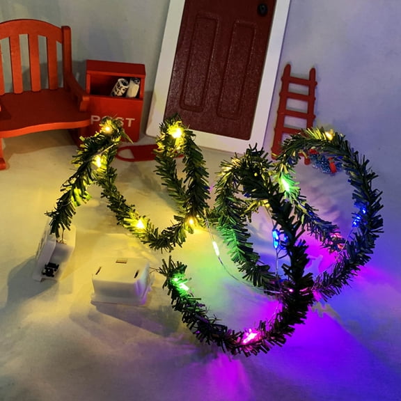Joernso Mini Light String Beautiful Fine Workmanship Nice-looking Realistic Lovely Decorative Plastic Miniature Dollhouse LED Light Doll Accessories Scene Prop