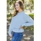 thumbnail image 4 of ABPHQTO Sudadera de mujer en mezcla de algodón de rizo francés azul cielo, 4 of 5