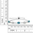 thumbnail image 2 of Gem Stone King 925 Sterling Silver London Blue Topaz and Lab Grown Diamond Bracelet for Women | 4.44 Cttw | Gemstone November Birthstone | Oval 7X5MM | Fully Adjustable 9 inch, 2 of 3