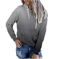 thumbnail image 1 of Penkiiy Sweat à Capuche pour Femmes Mode Décontractée Patchwork Gris Y2K, 1 of 4