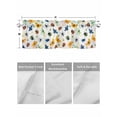 thumbnail image 2 of Kitchen Valances for Window, Dragonflies Spiders Butterfly Light Filtering Rod Pocket Valance Curtain, Seamless Insects Theme Short Curtains Window Topper for Bedroom Bathroom Living Room 42x12in, 2 of 9