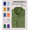 thumbnail image 4 of SPEEDRUN Men's Dress Shirts Long Sleeve Stretch Casual Button Down Collar Shirts for Men Dress Shirts Long Sleeve Army Green 3XL, 4 of 7