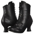 thumbnail image 2 of Womens Sarah Victorian Black 2.5" Heeled Booties size 10, 2 of 7