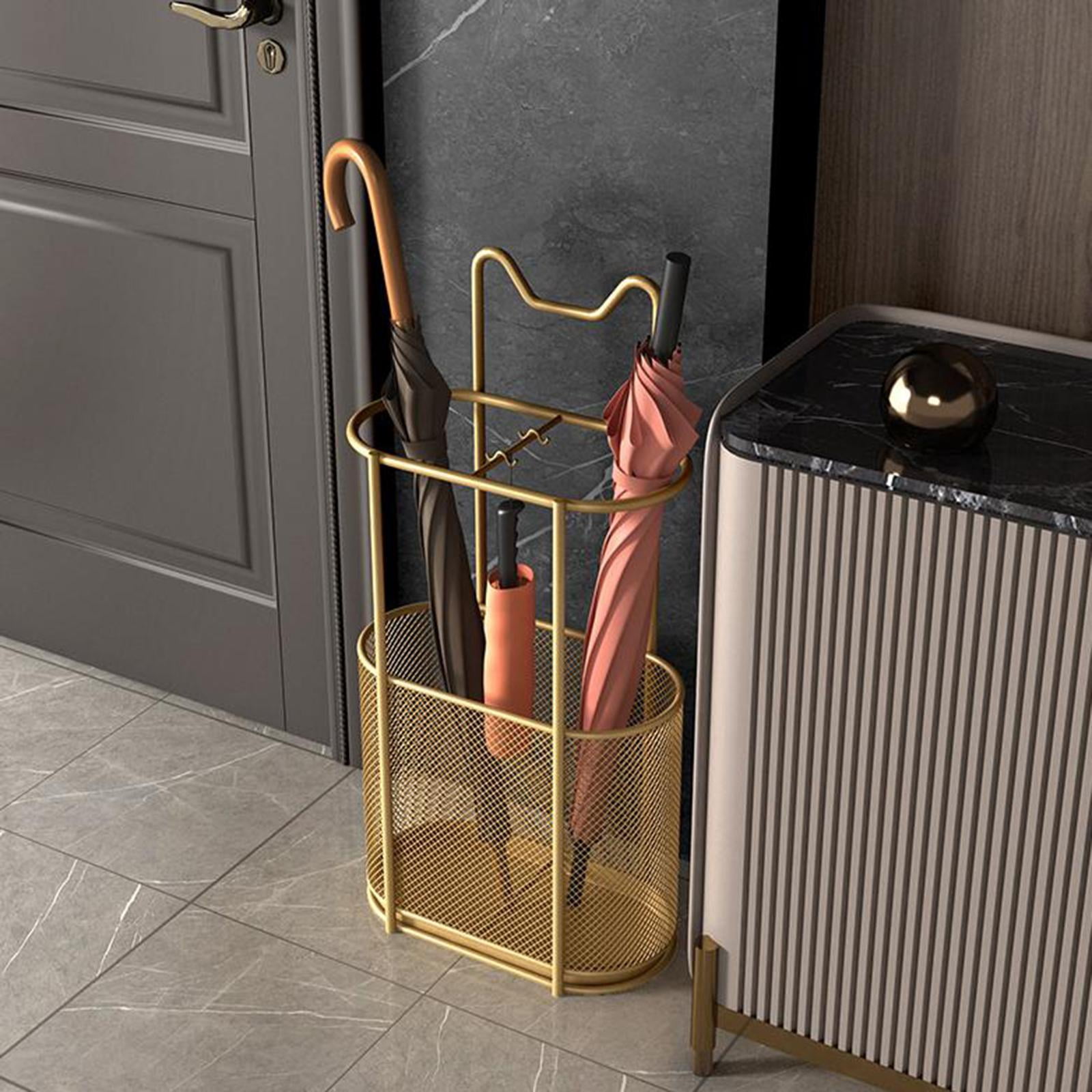 Portable Free Standing Umbrella Holder Bin Canes Walking Sticks Holder Umbrella Storage Rack for Entry Patio Household Hallway Office