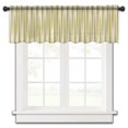 thumbnail image 2 of Yellow Striped Valance Curtains for Kitchen/Living Room/Bathroom/Bedroom Window, Modern Abstract Art Rod Pocket Small Topper Half Short Window Curtains Voile Sheer Scarf 42"x12", 2 of 8