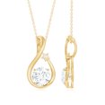 thumbnail image 3 of Rosec Jewels Lab Grown Diamond Teardrop Necklace with Star (EF-VS Grade) Ready to Gift for Valentines Day, 18K Yellow Gold, 3 of 7