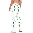 thumbnail image 4 of Men's Pajama Bottoms Top Hat Tie Leaves Men's Cotton Pajama Pants Men's Loose Printed Pajama Pants Casual Pants with Pockets, 4 of 6
