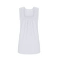 thumbnail image 6 of JGGSPWM Summer Tank Tops for Women Loose Fit Pleated Square Neck Sleeveless Tops Curved Hem Flowy Loose Fit Camisole Trendy Breathable Tees Shirts, 6 of 10