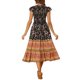 thumbnail image 3 of Vestido Boho Floral con Volantes y Mangas de Mariposa para Mujer Midi S Negro, 3 of 6