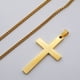 thumbnail image 1 of Collar de cruz europea y americana, collar para hombre, colgante de acero inoxidable 304, colgante de acero de titanio, joyería, 1 of 6