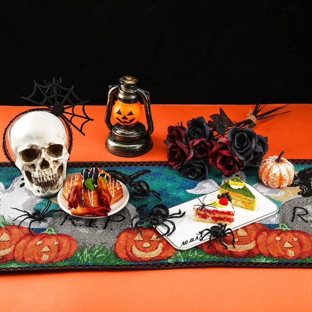 Halloween Table Runner Table Runner Decoration Tablecloth Runner Table Runner Cotton And Linen For Halloween Decorations Home Dining Table 33x180cm ANGGREK Otros