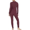 thumbnail image 2 of Fruit of the Loom womens Micro Waffle Premium Thermal Set X-Large Merlot Heather, 2 of 6