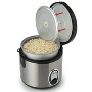 Aroma 4-Cup Cool-Touch Rice Cooker, Stainless Steel
