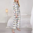 thumbnail image 3 of Lsque Cute Dog Pattern Long Sleeve Pajama Set for Women - Soft 2-Piece Sleepwear and Loungewear Set with Pockets, Comfy Nightwear-Small, 3 of 7