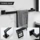 thumbnail image 2 of Juego de toalleros de baño TURS Square, 5 piezas, negro mate, 2 of 6