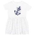 thumbnail image 3 of Inktastic First Mate with Anchor and Banner Girls Toddler Dress, 3 of 5